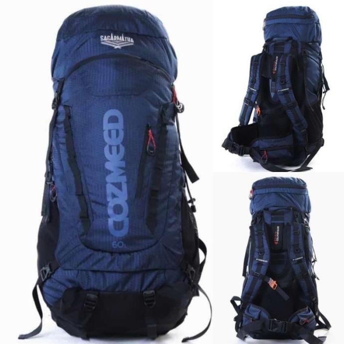 186 Gunung Carrier Cozmeed Sagarmata 60L Raincover Original Double Fra