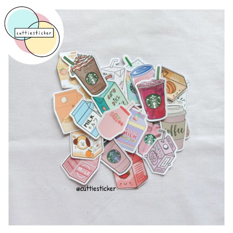 

Sticker minuman korea | Sticker beverages lucu | Sticker aesthetic | Sticker Bullet Journal | Sticker Studygram | Cuttiesticker | (25 pcs)