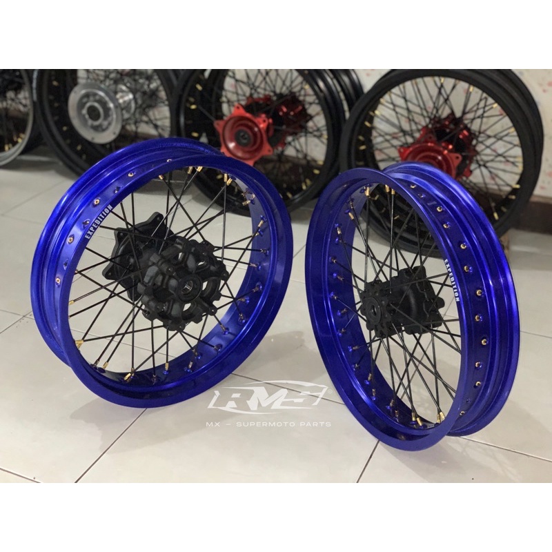 WHEELSET SUPERMOTO MOTOR HONDA CRF YAMAHA WR155R SET VELG EXPEDITION