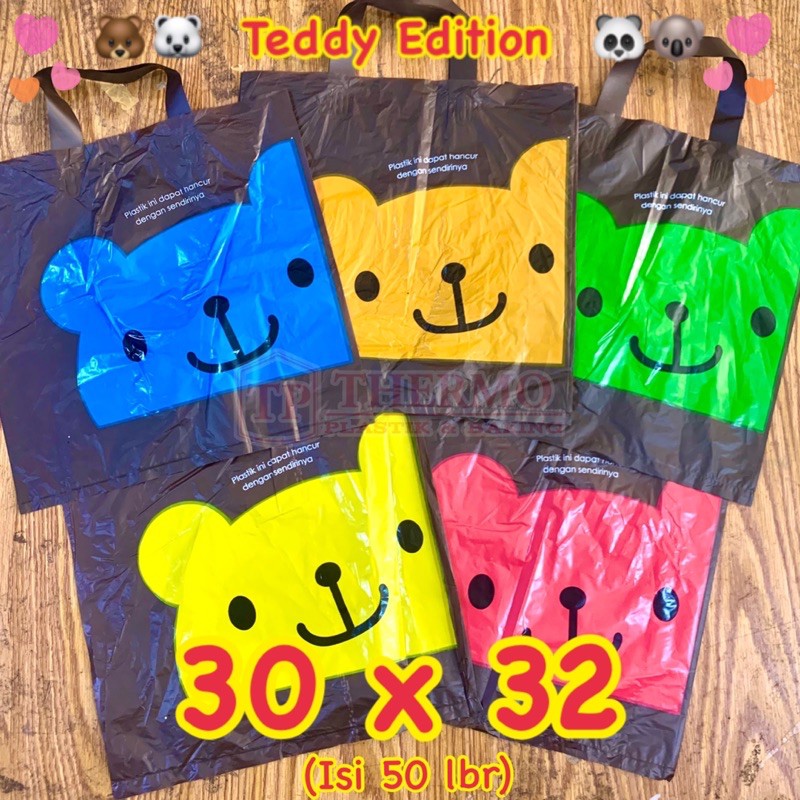 

Kantong Plastik Soft Handle Softhandle Shopping Bag Motif Teddy Bear 30x32