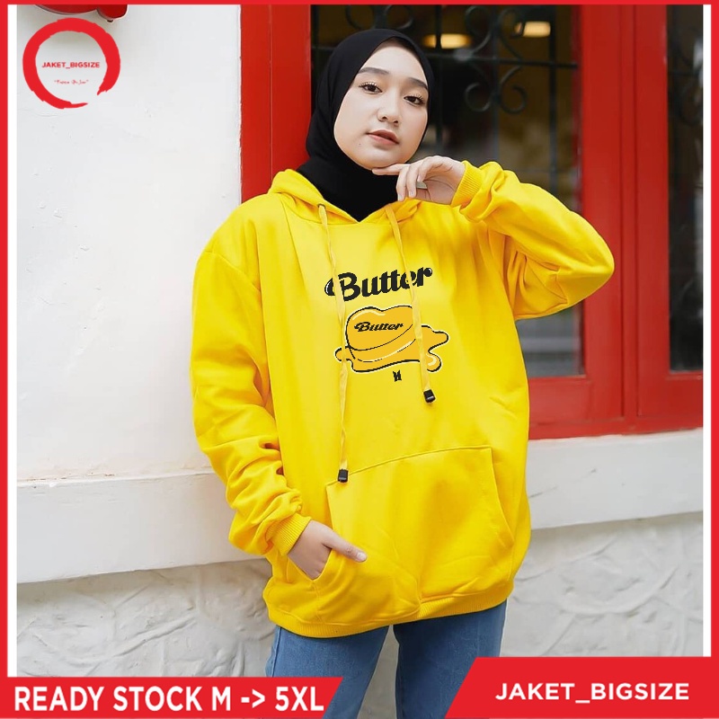 Jaket Hoodie Hodie BTS Butter  jumbo bigsize pria wanita ukuran m l xl xxl xxxl xxxxl xxxxxl