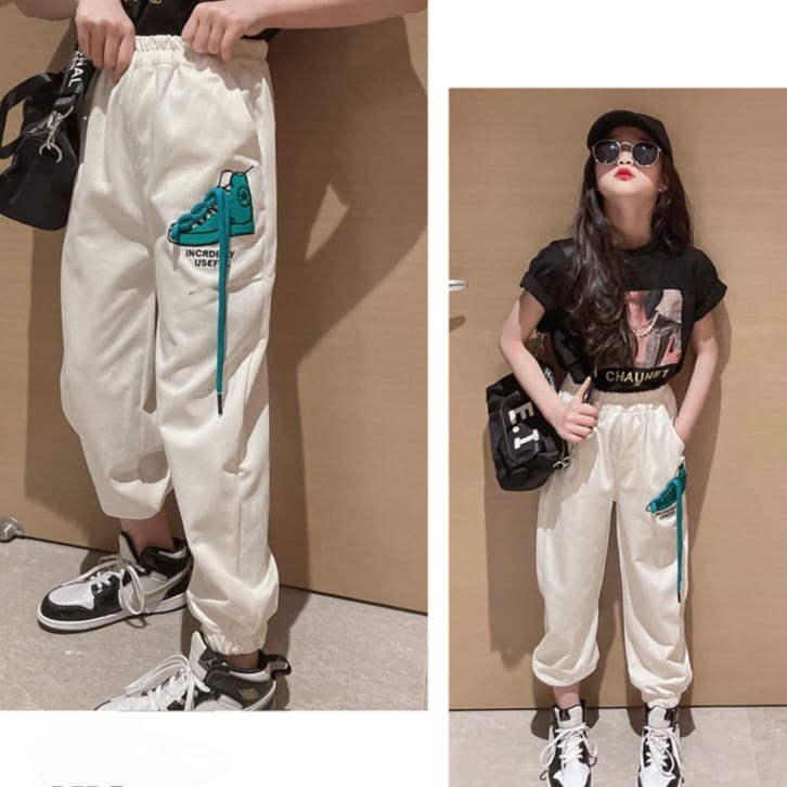 SHOES PANTS CELANA PANJANG JOGER CASUAL TRAINING FASHION KOREA IMPORT ANAK CEWEK REMAJA