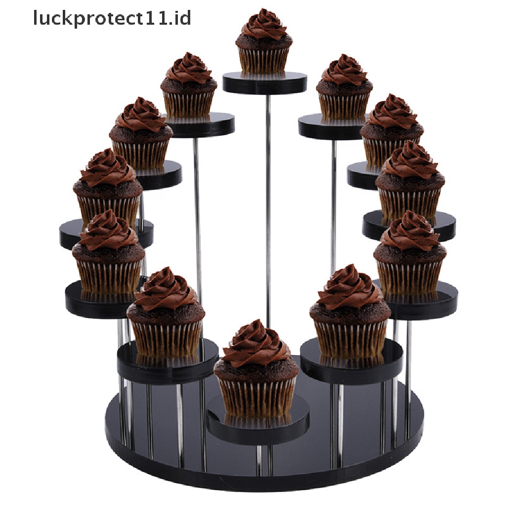 &lt; Luckprotect11.Id &gt; Stand Display Cupcake Bahan Akrilik Untuk Dekorasi Pesta