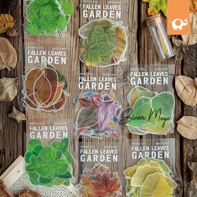 

Fallen Leaves Garden Transparent Stickers Set Stiker Plastik Transparant