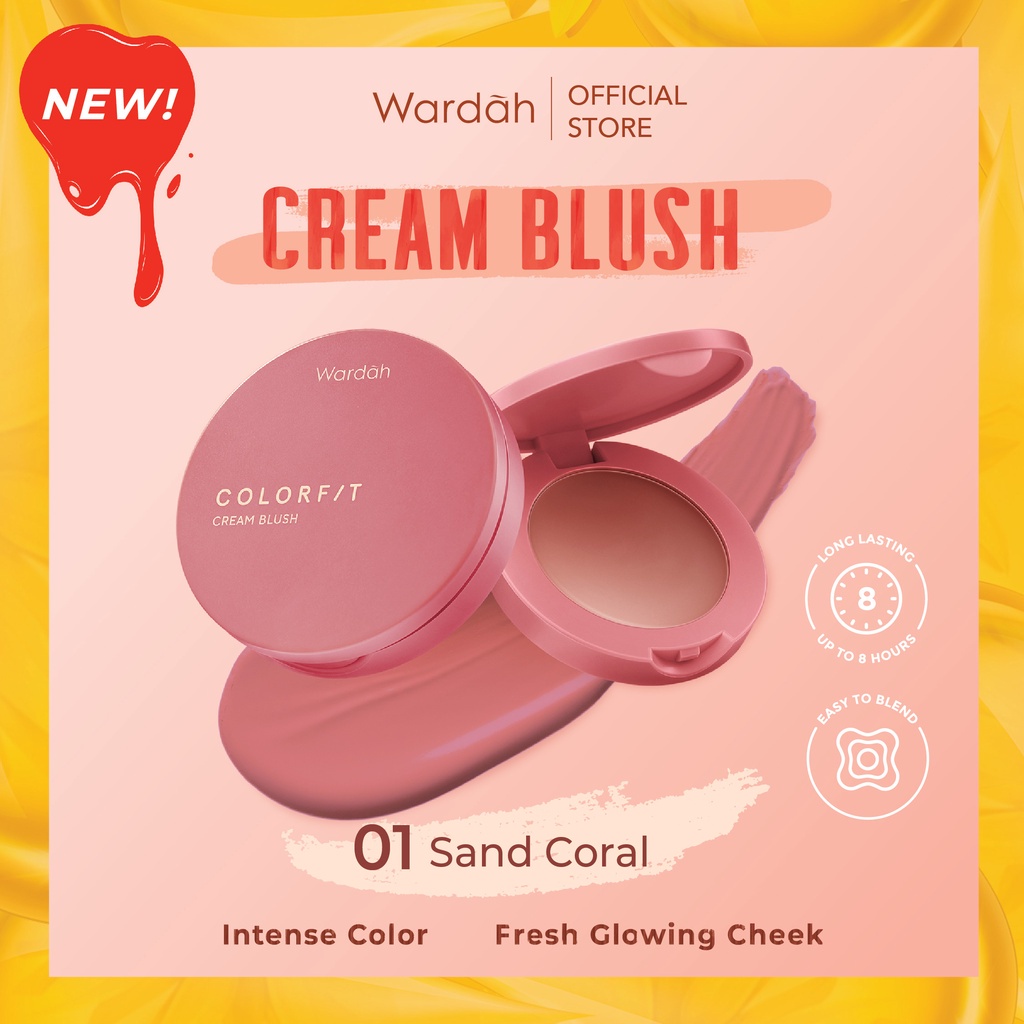 WARDAH Colorfit Cream Blush 3g Intense &amp; Pigmented Blush On BPOM (VH)