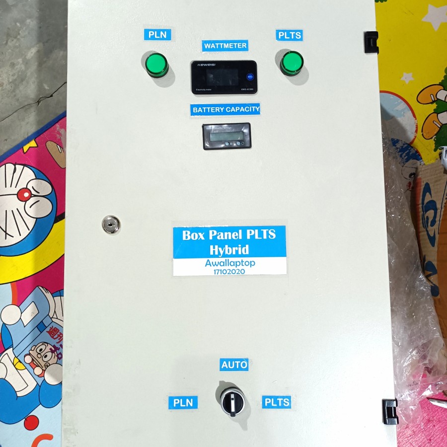 box panel plts solar panel surya otomatis LVD ATS 3000W PSW