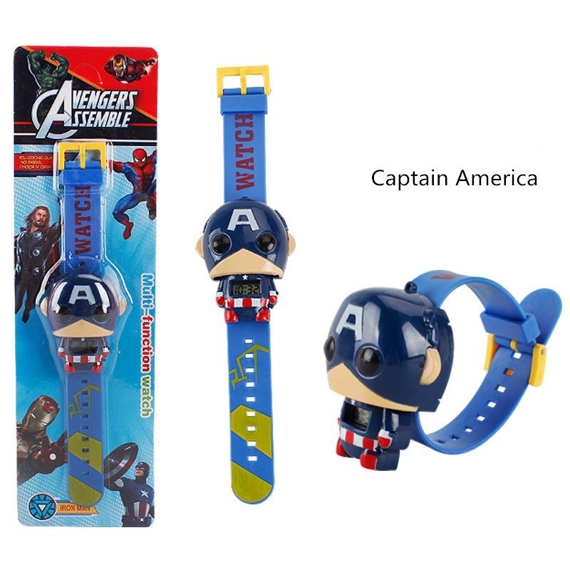 Super Hero Watch Avengers Cartoon Captain America Spiderman Electronic Watch