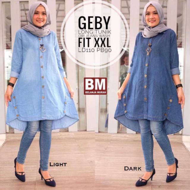 Baju atasan wanita uslim Gaby tunik