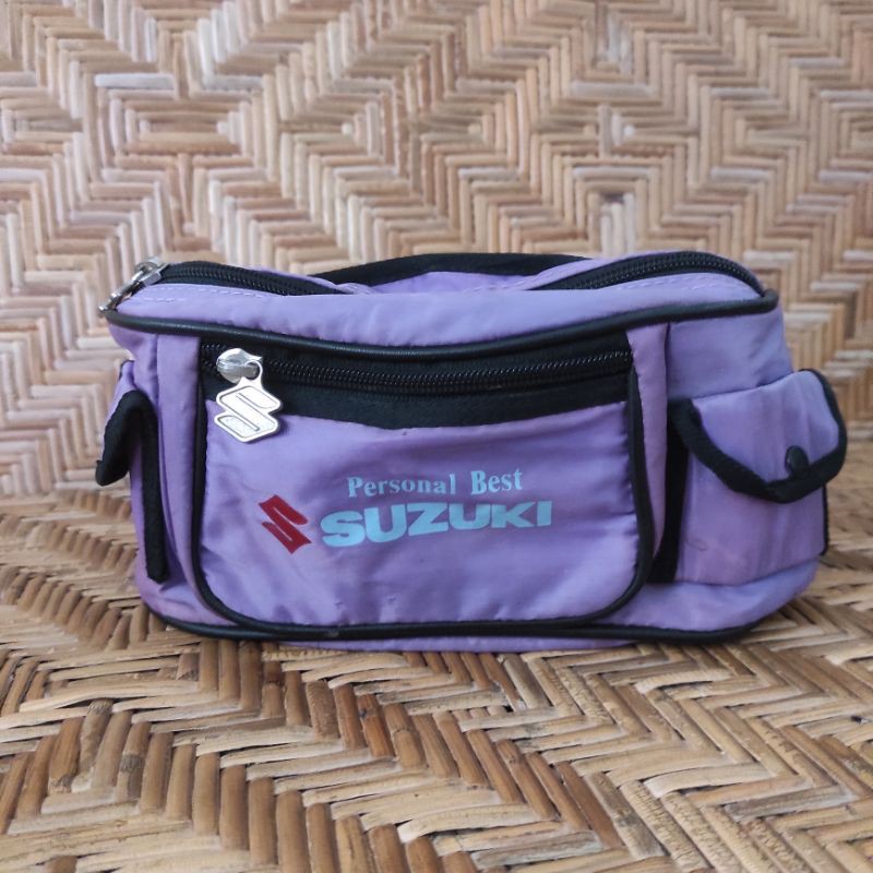 TAS WAIST SLING BAG MOTOR MOBIL RETRO VINTAGE TOURING SUZUKI RACING KARIMUN ESCUDO VITARA BANDIT GSX