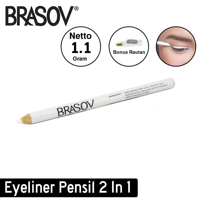 Brasov Eyeliner Pensil Dengan Serutan Awet Tahan Lama