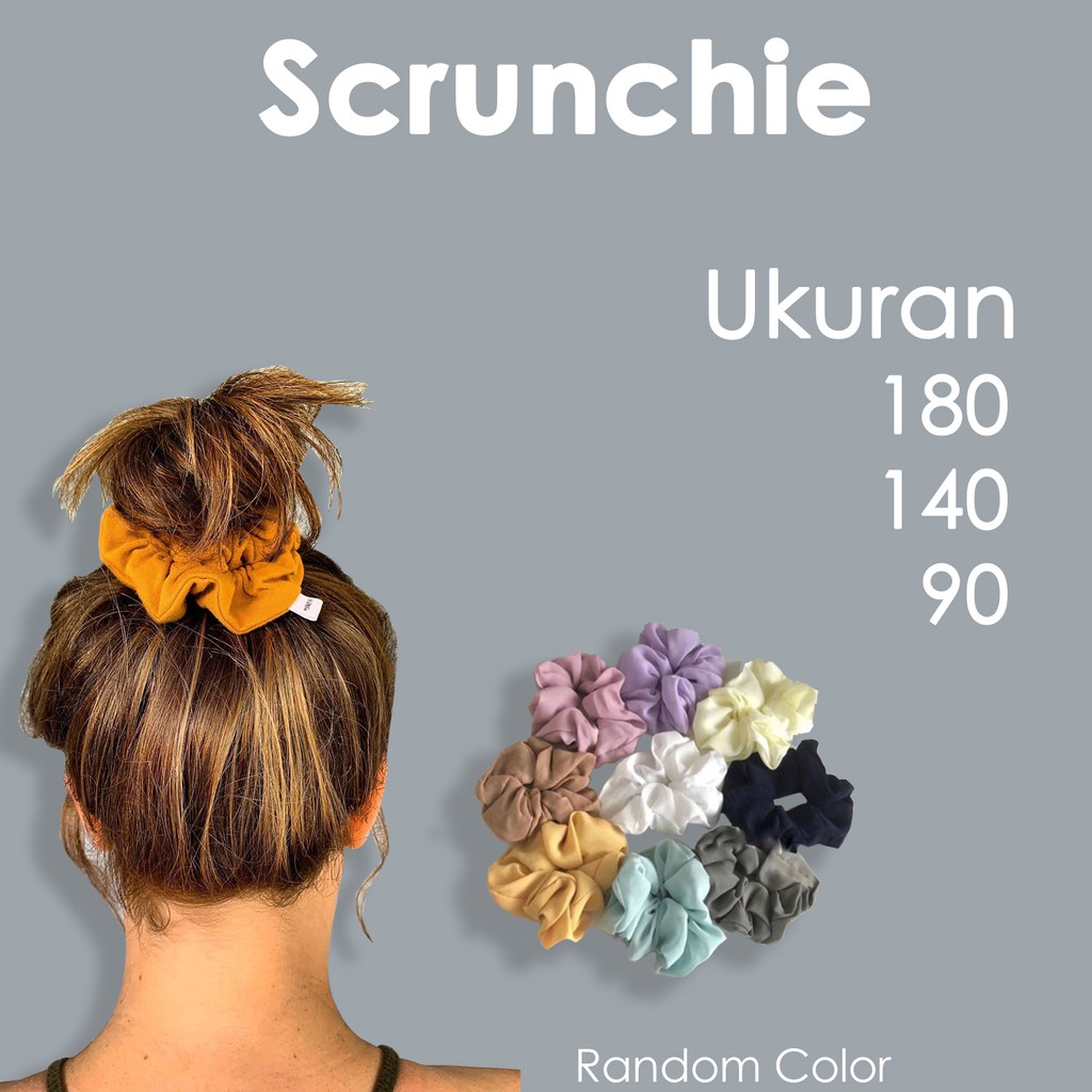 Scrunchie Ikat Rambut Wanita Iket Rambut Inner Kemasan Plastik - YELONIX