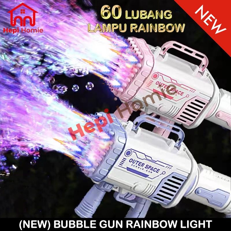 GATLING BUBBLE GUN MACHINE JUMBO 60 HOLES / MAINAN TEMBAK SENJATA ANAK KIDS MESIN GELEMBUNG PISTOL E