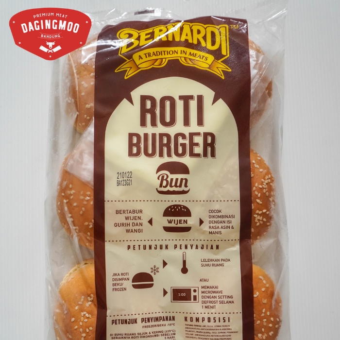 

Bernardi Roti Burger Bun Wijen Isi 6 Pcs 300gr Bandung