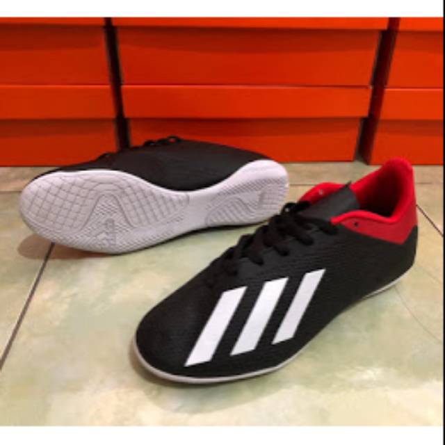 Sepatu Futsal Adidas X 18.3 TF - Black Red White