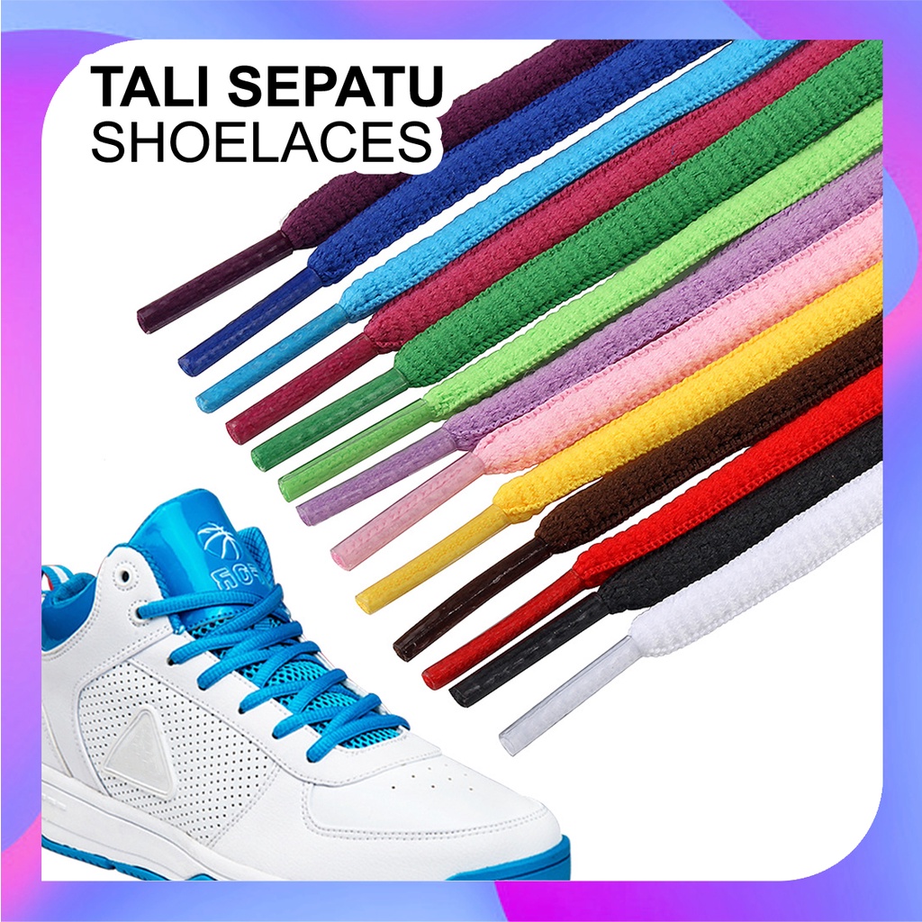 TALI SEPATU OVAL SEPATU RUNNING SPORT CASUAL