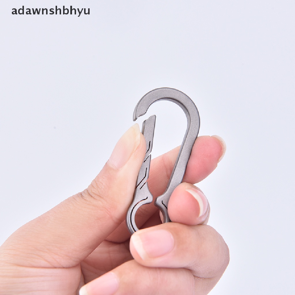 Adawnshbhyu Gesper Titanium EDC Alat Luar Ruangan Titanium Alloy Gantungan Kunci Gesper Key Ring