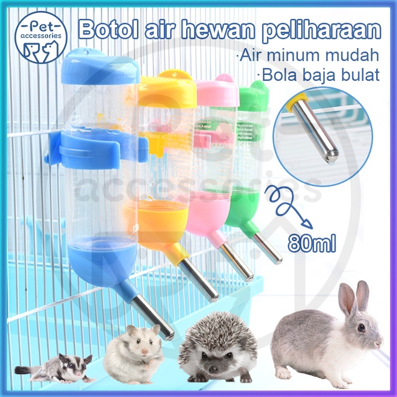 Botol minum hewan peliharaan 80ML Tempat Botol Minum Dot Hewan Hamster Kelinci Mini Sugar Glider Marmut