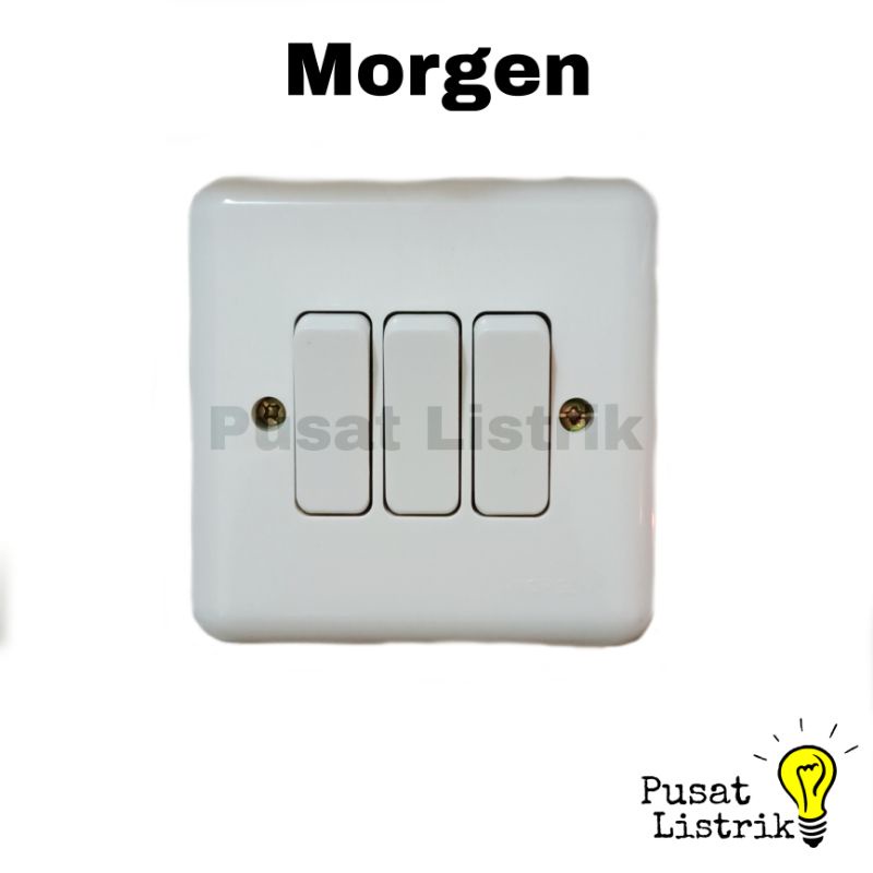 IB Saklar Triple Morgen MG888NPC Saklar Triple Inbow Morgen