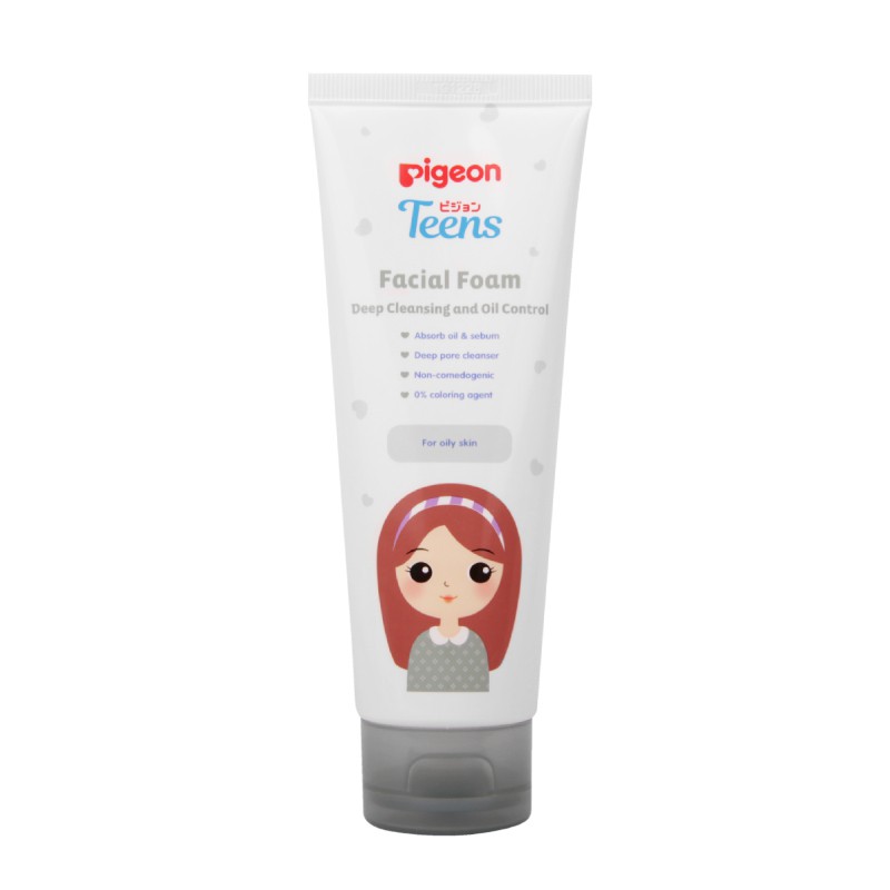 Pigeon Teens Facial Foam Deep Cleansing &amp; Oil Control | Untuk Wajah Berminyak &amp; Mengangkat Sisa Make Up