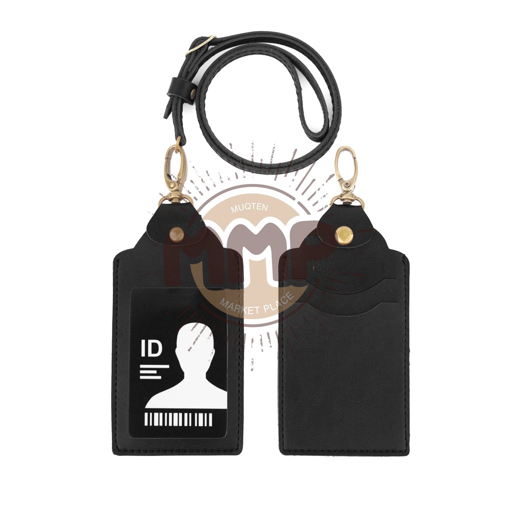 

Name Tag QUICK Id Card Holder Kulit Sovenir Holder Kantor Di Kait Dan Di Kalung Tanda Pengenal HITAM