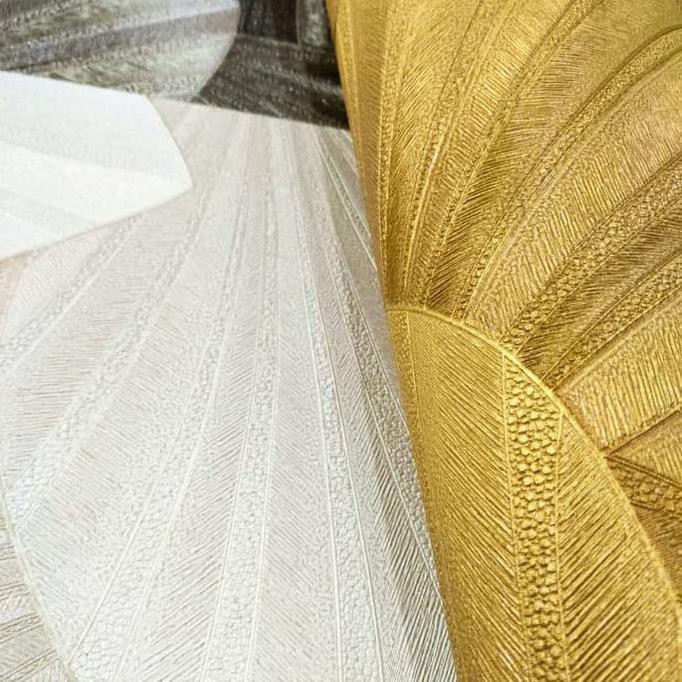 Wallpaper Dinding Korea Motif Daun Kering Gold 3d Superior Muarotobang Com1 Maju8888