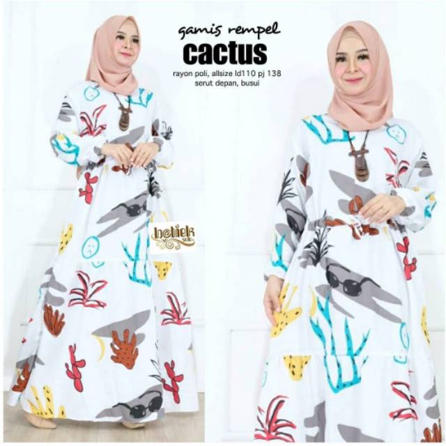 Cactus maxy/ dress rempel cactus / gamis cactus