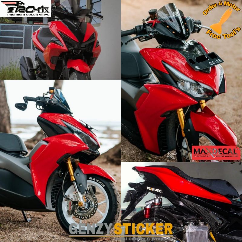stiker skotlet merah glosy(ferrari) sticker scotlite merah kilat