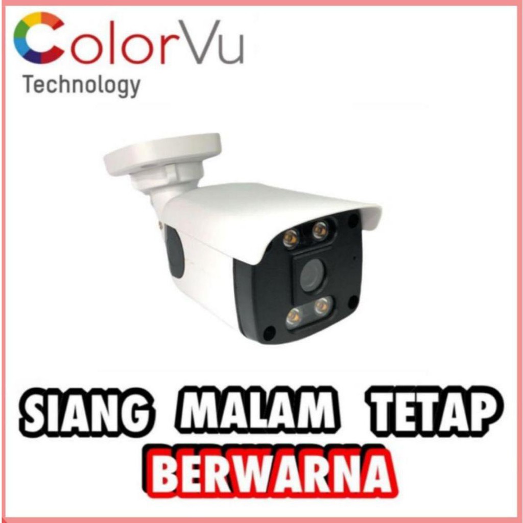 PAKET CCTV COLORVU -SIANG MALAM BERWARNA 8 CHANNEL 8 CAMERA 5MP IC SONY 1080P KOMPLIT TINGGAL PASANG