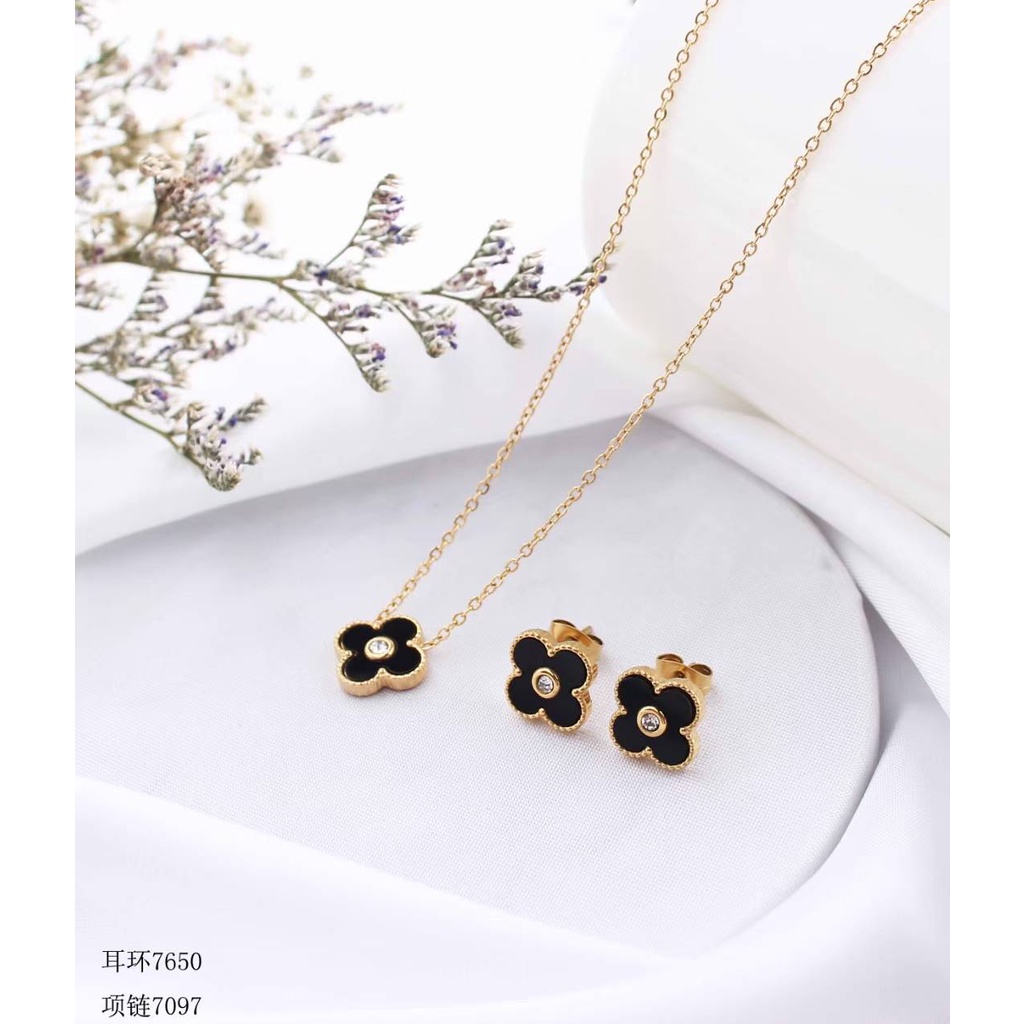 set perhiasan kalung dan anting lapis emas anti karat