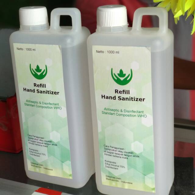 Refill Hand Sanitizer Cair ( BUKAN GEL ) Ukuran 1 Liter