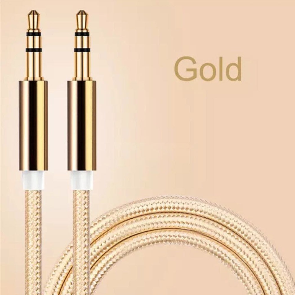 Kabel AUX Audio Cable 3.5mm Gold Plated 1 Meter