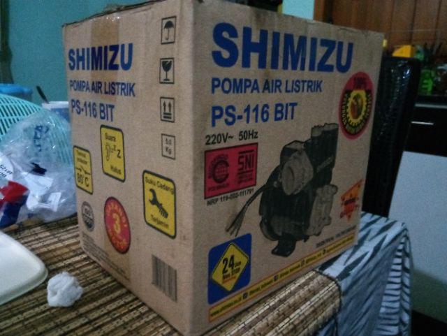 Shimizu Ps 116 Bit - Pompa Air 125 Watt Sumur Dangkal