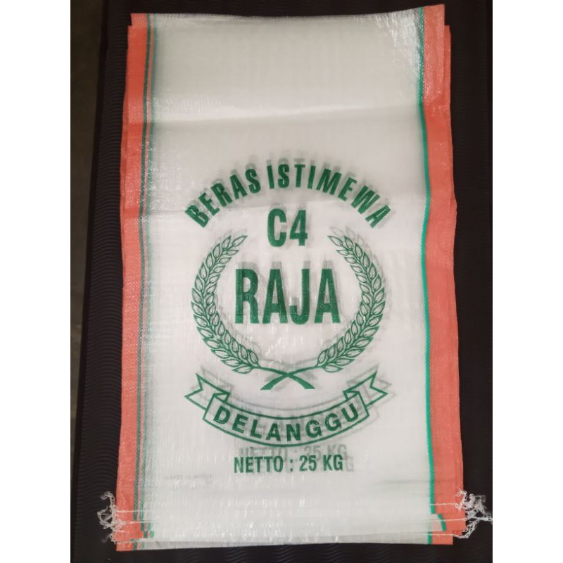 Karung Beras Kemasan 25 kg C4 RAJA merk KEPALA SINGA dan KTI