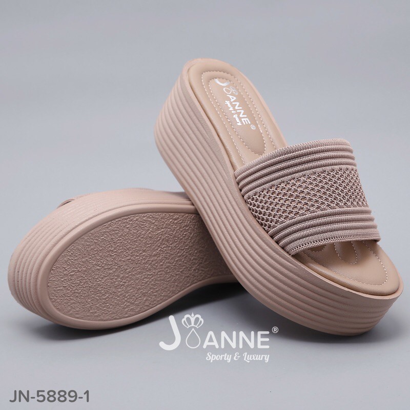 RESTOCK!! [ORIGINAL] JOANNE Wedges Sandals Sepatu Wanita #JN-5889-1 (POLOS)