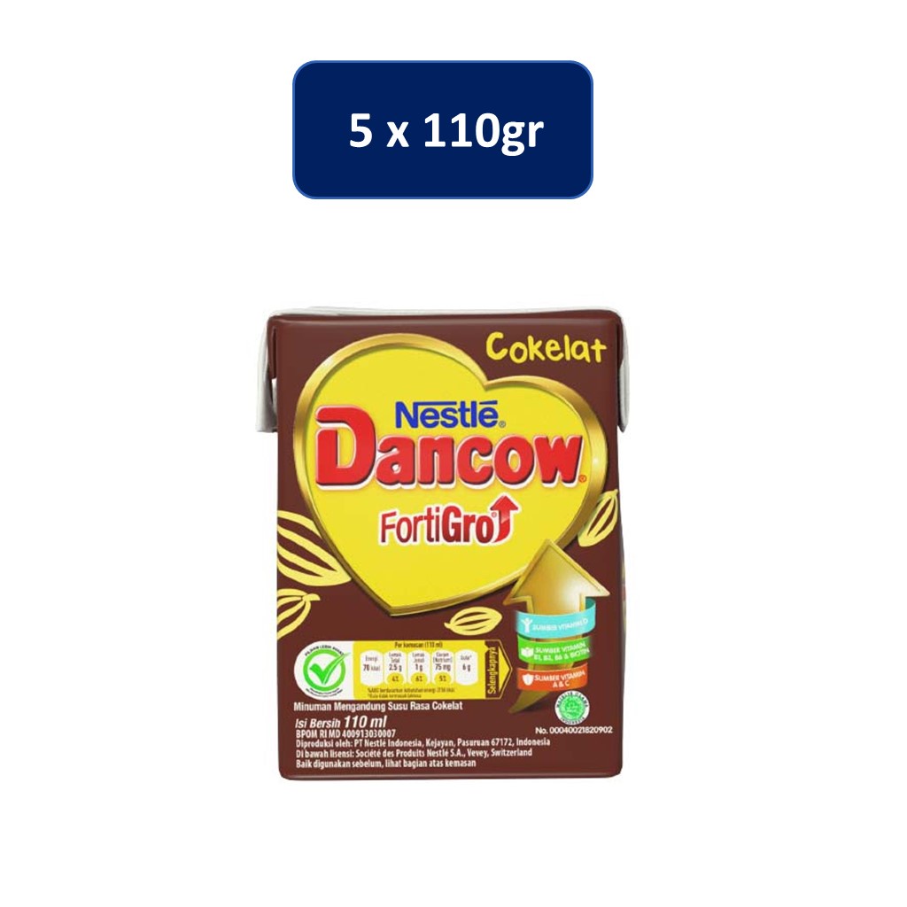 

Dancow Fortigro Susu UHT Coklat 5 x 110 mL