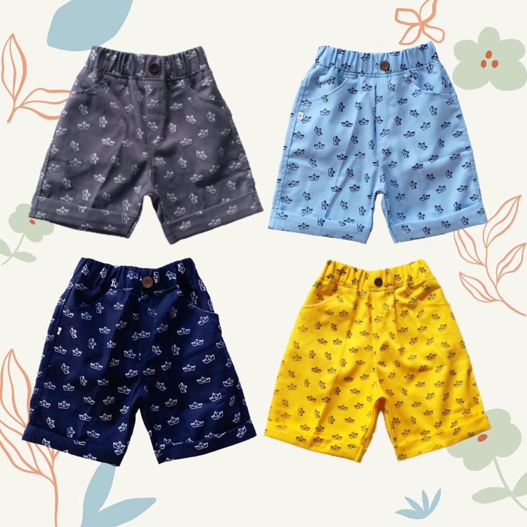 HappyOliver PASSWORD PAPER BOAT CELANA PENDEK Anak BerKualitas