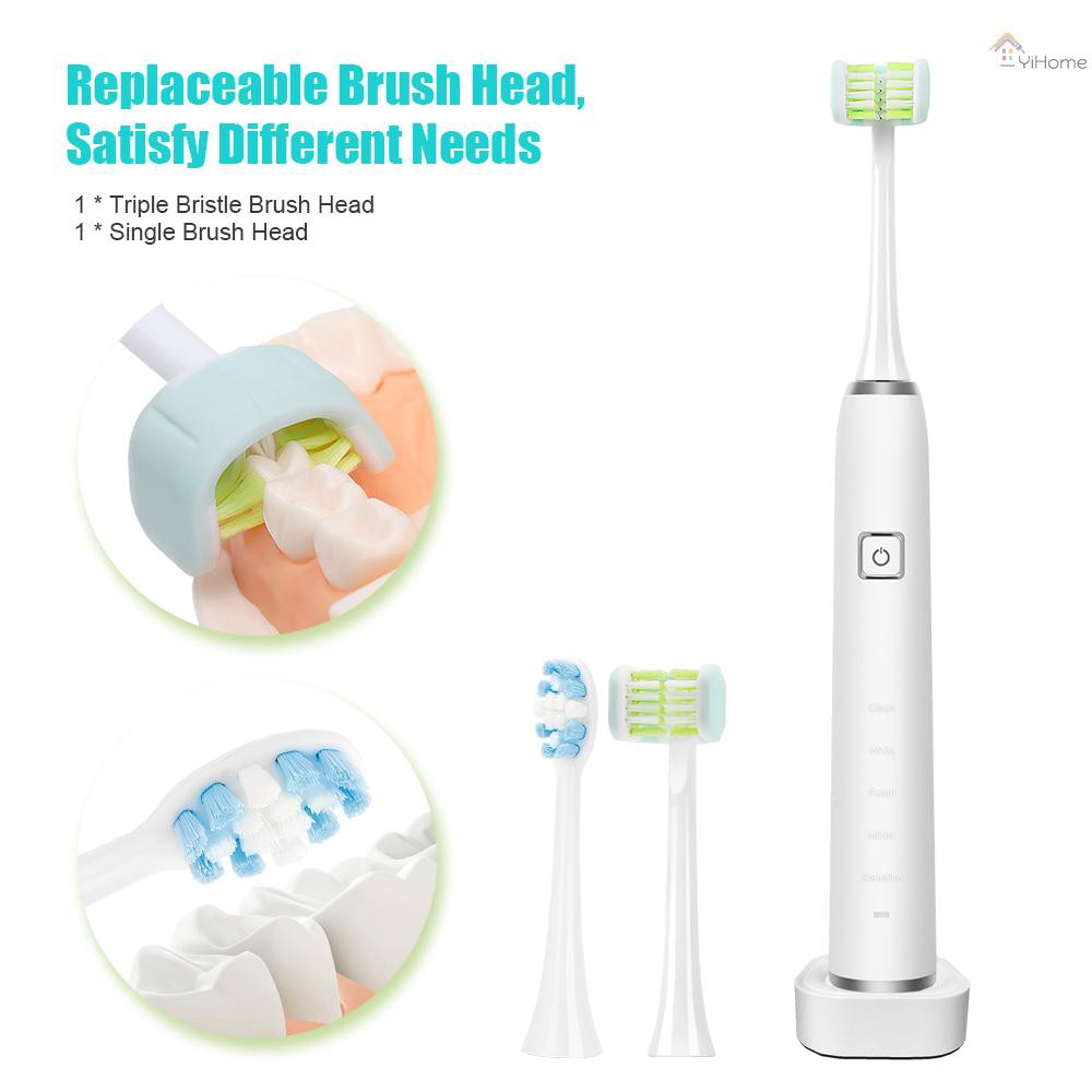 triple bristle brush