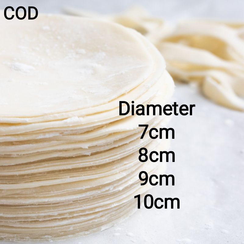 

Kulit Dimsum Tipis Diameter 7cm/8cm/9cm/10cm Anti Sobek Tanpa Pengawet Halal