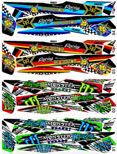 Sticker Striping Variasi Racing Vega R New B Shopee Indonesia