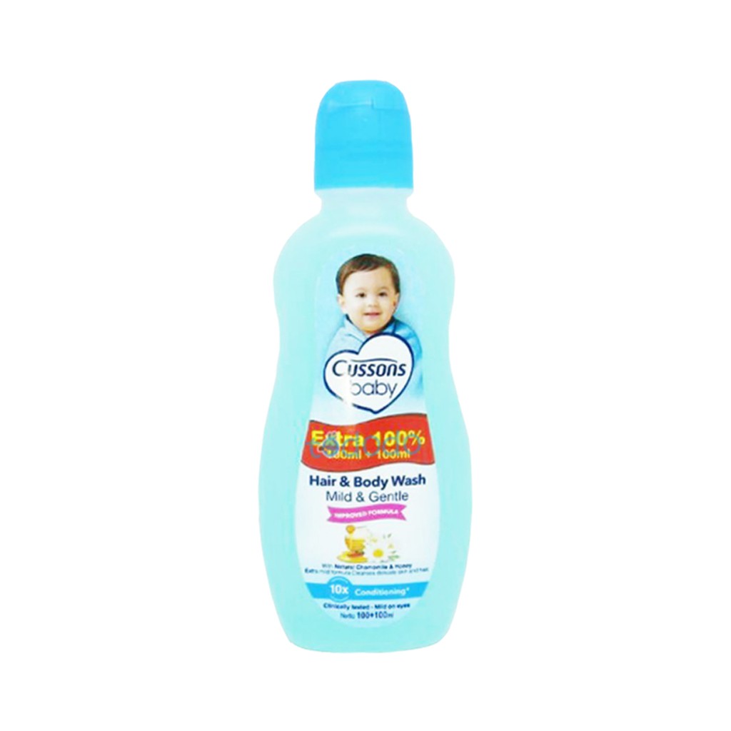 Cussons Baby Hair &amp; Body Wash Mild &amp; Gentle 100ML - Sabun dan Shampoo Bayi