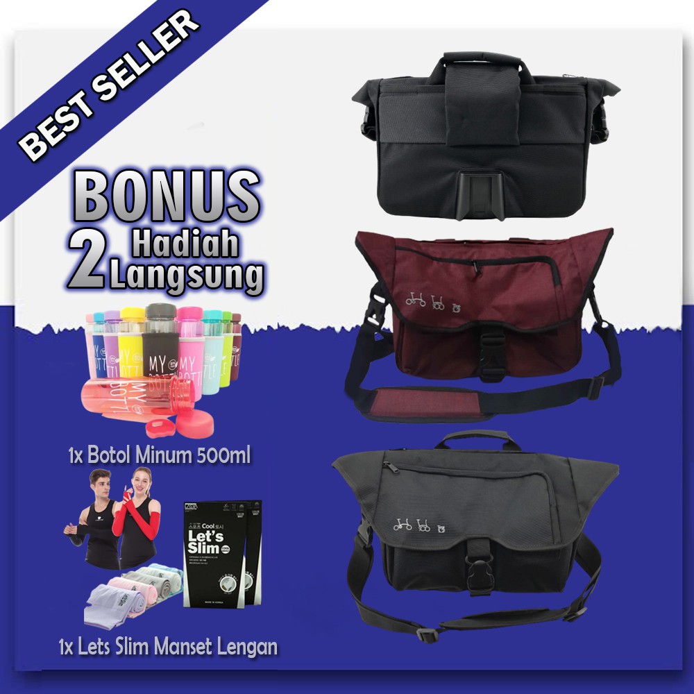 TAS SELI SEPEDA FRONT BLOCK BESAR - GRATIS 2 ITEM BONUS