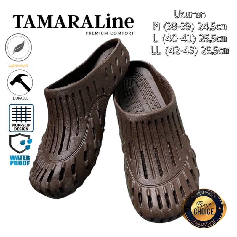 Sepatu Sandal Selop Slide Slip on Karet Pria Dewasa / Remaja - TAMARALINE 178 / Bahan Premium Lentur Empuk Ringan Kuat Anti Slip Anti Air / Model Sporty Santai Rumah Kerja Outdoor Kamar Mandi  Murah Original