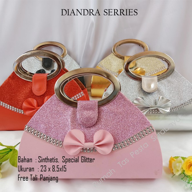 Tas Pesta,Tas Kecil,Tas Imut,DIANDRA OVAL PINK