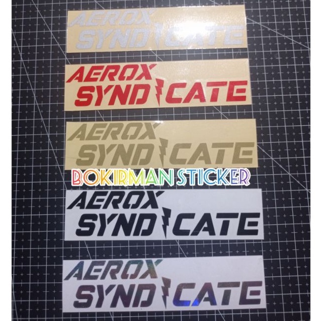 STICKER BLACK AEROX SYNDICATE CUTTING