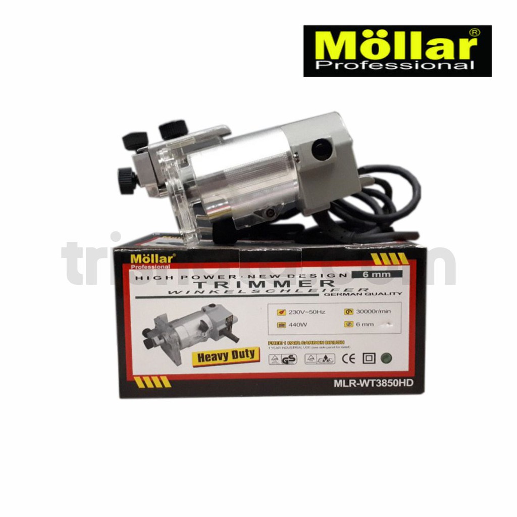 MOLLAR Mesin Profil Trimmer Router Kayu 440 Watt WT3850