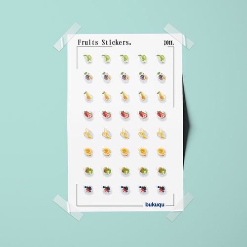 

Bukuqu Stiker Deco Fruits Stickers untuk Notebook, Planner