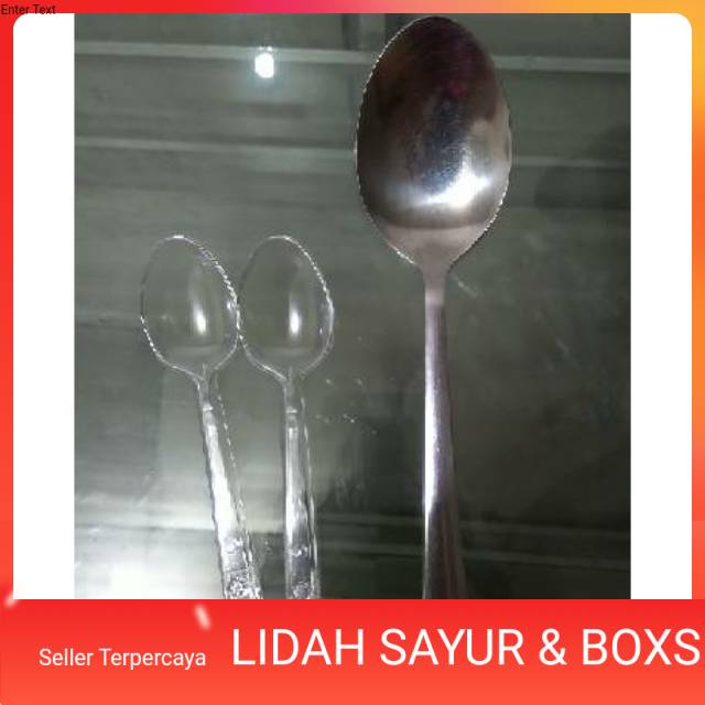 Sendok Puding Salad Buah Putih Bening sendok teh Suapi