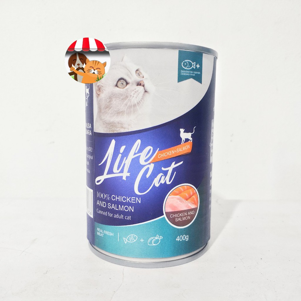 Life Cat Kaleng 400gr Makanan Basah Kucing Adult dan Kitten - Life Cat Wet Food