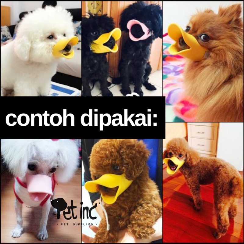 Dog duck muzzle(anti gonggong dan anti gigit) S, M, L