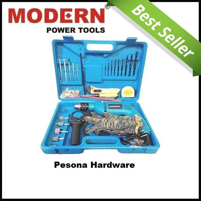 bor listrik modern 1set plus mata bor / bor koper 13mm /